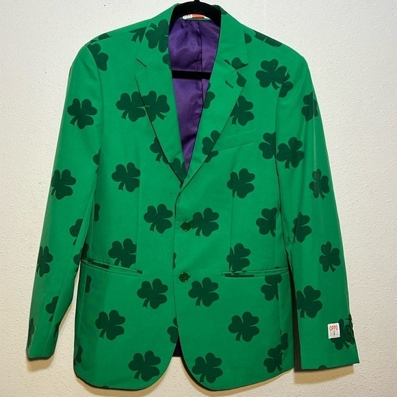 OppoSuits Mens Green St. Patrick’s Blazer Size 36 - Picture 1 of 16